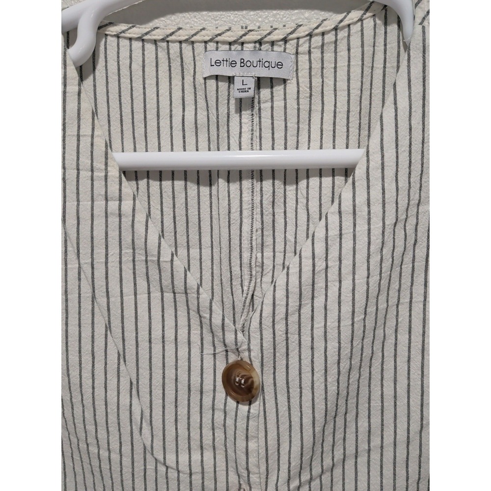Lettie Boutique Striped Jumpsuit Size Large - Picture 3 of 5